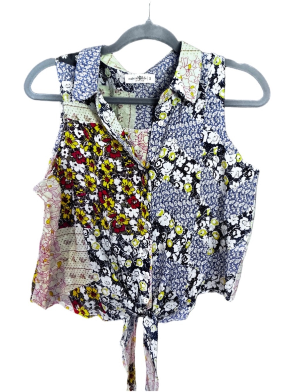 Natural Life Tank with Tie Front Size S